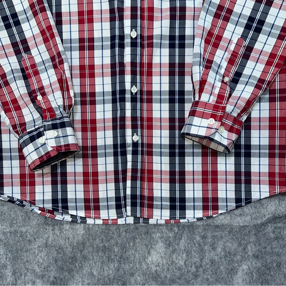 Double Pump Men’s Size Large Red White Blue Patriotic Button Down Long Sleeve - Picture 2 of 8